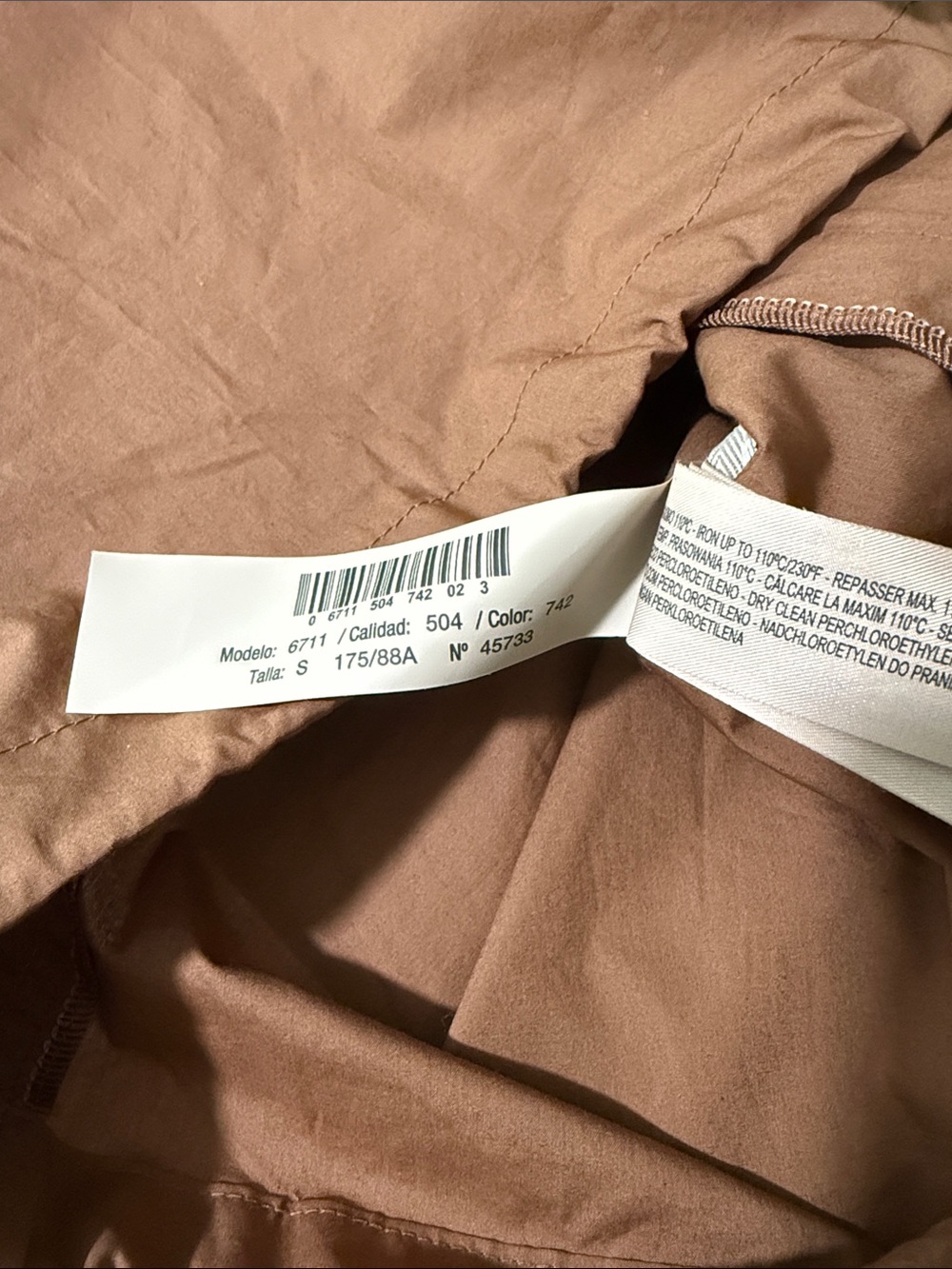 Massimo Dutti Light Brown Carmel Hooded Utility Zip Jacket - Picture 6 of 7